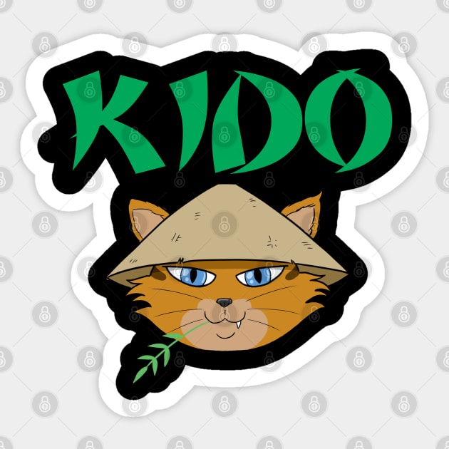 Kido the Samurai Cat Sticker by Rael Mochizuki Arts